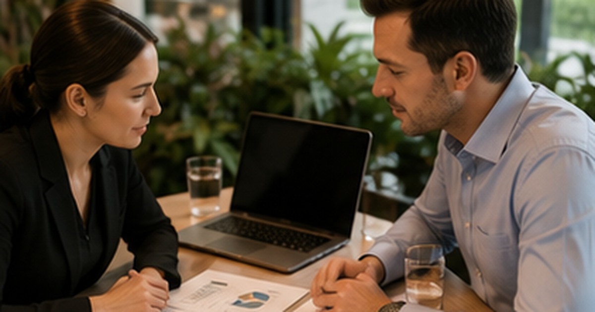 reviewing the results of restaurant consultant